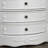 White Glass + Solid Wood Accent Cabinet