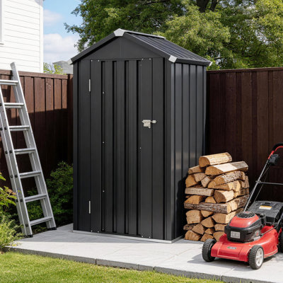 Outdoor Lockable 3 ft. W x 2 ft. D Metal Vertical Storage Shed