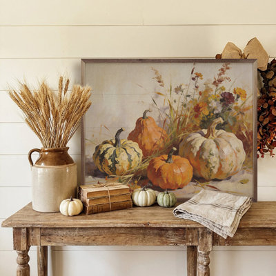 Citrouilles avec feuilles de chêne et glands