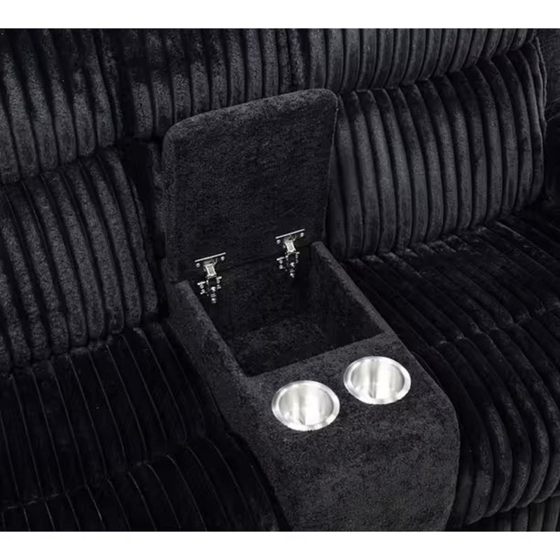 Ensemble de salon inclinable Lexy, Noir