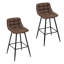 Upholstered Faux Leather Bar Stool with Steel Frame-1621320734-1621320735