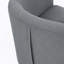 Fauteuil demi-tonneau de 25,5 po en polyester avec repose-pieds