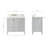 Ariel Cambridge 36 In. Right Offset Vanity With 2 In. Carrara Marble Countertop-105903789