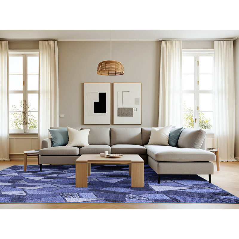 Tapis 100% à motif lavable à la machine 2989, Rectangle 8 pi x 10 pi