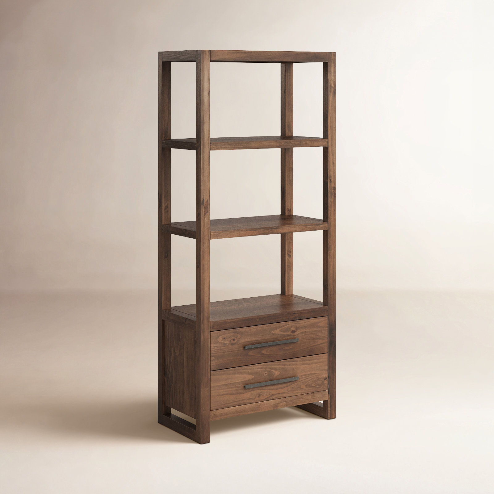 Modica 70" x 30" Solid Wood Standard Bookcase, Honey Brown