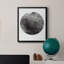 Graphite lune I, toile encadrée de qualité supérieure - prête à être accrochée