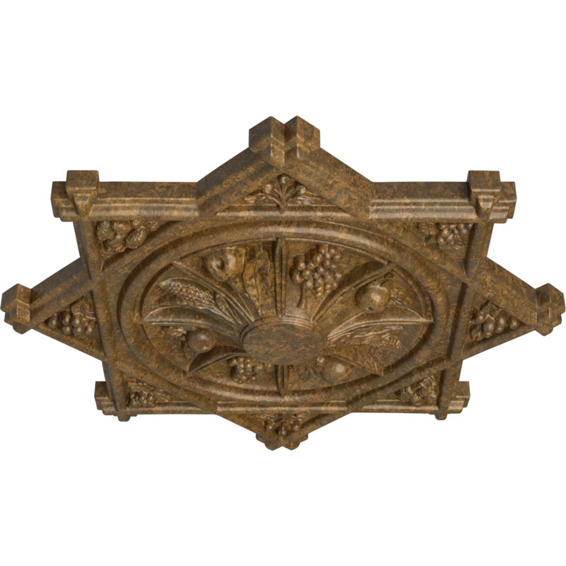 Médaillon de plafond Endurathane Antilles, diamètre extérieur de 38 1/4 po x P 1 1/2 po (convient aux auvents jusqu'à 6 po)