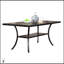 Table de salle à manger rectangulaire moderne en bois naturel avec 6 chaises en tissu gris et tablette de rangement