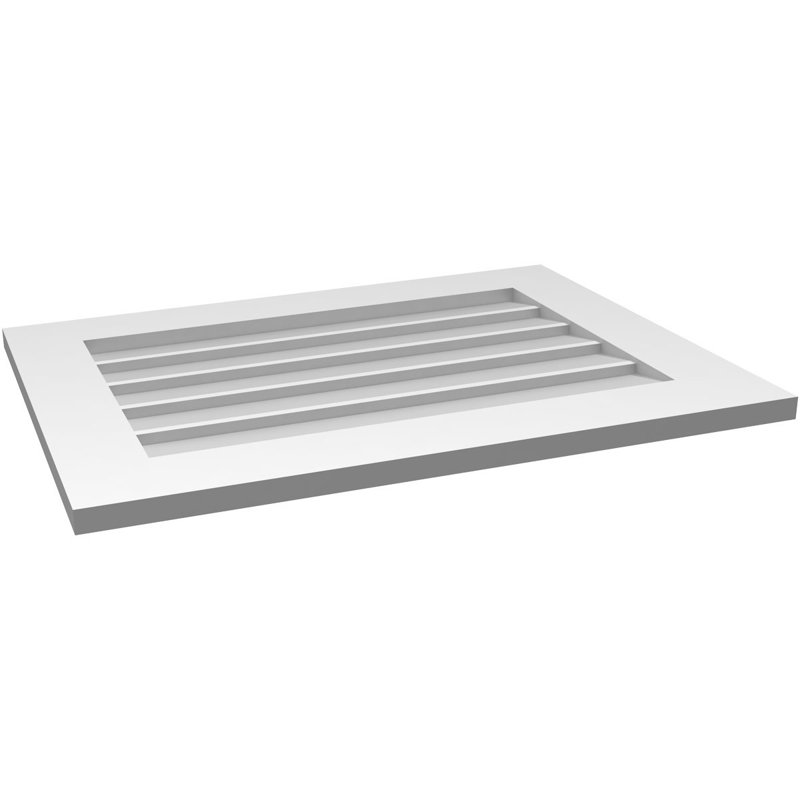 Vent à pignon rectangulaire en uréthane non-fonctionnel, H 22 po x l 30 po x P 1 po