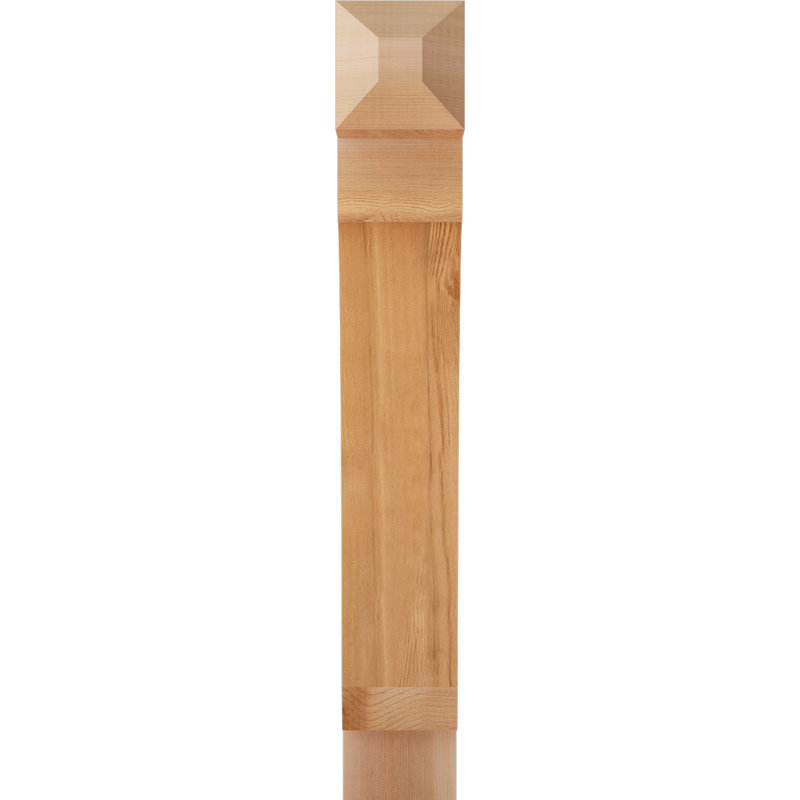 H Support en bois / corbeau, Western Red Cedar (Smooth), H 28 po x l 3,5 po x P 16 po