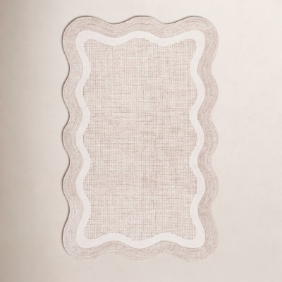 Hand-Tufted Geometric Wool Rug
