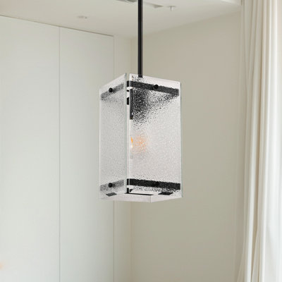 Luminaire suspendu noir à 1 lumière Aarvin