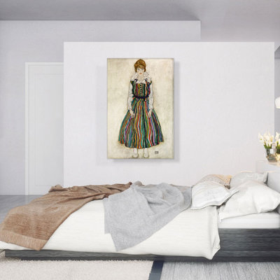 Portrait of the Artist Wife 1915 par Egon Schiele, reproduction d'art sur toile tendue