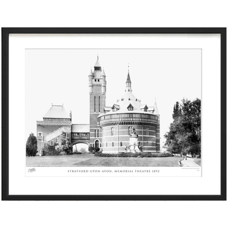 Stratford-upon-Avon, Memorial Theatre 1892 by Francis Frith - Single Picture Frame Print, 60cm H x 80cm W x 2.3cm D
