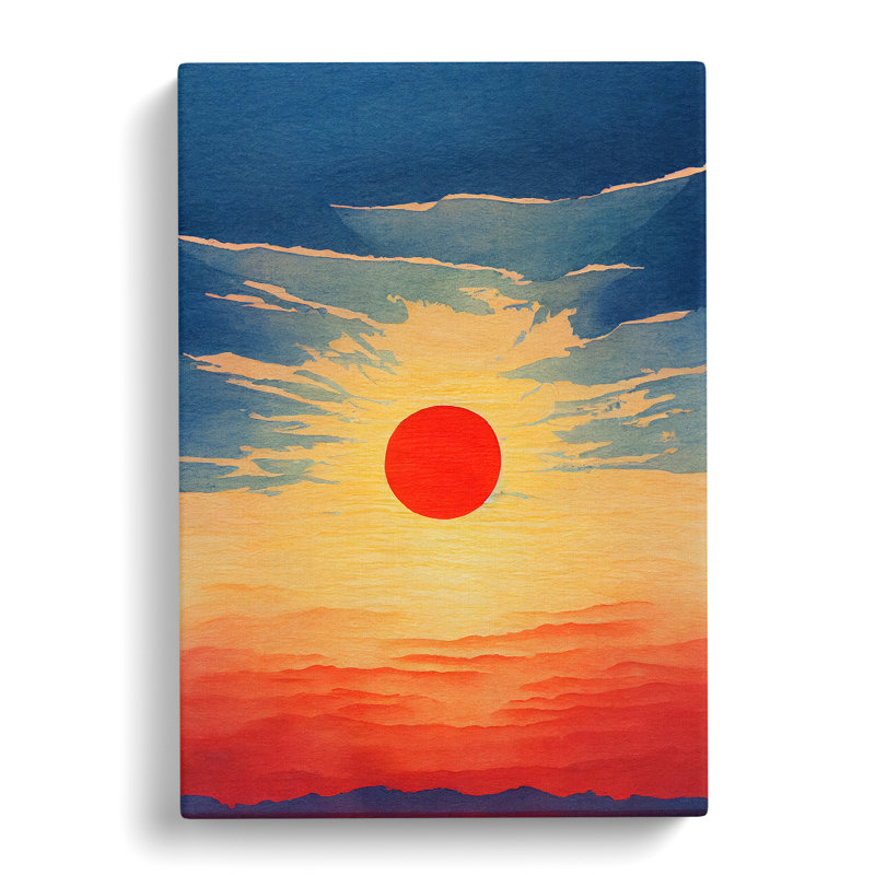 Hanh Sun Watercolour - Wrapped Canvas, 50cm H x 35cm W