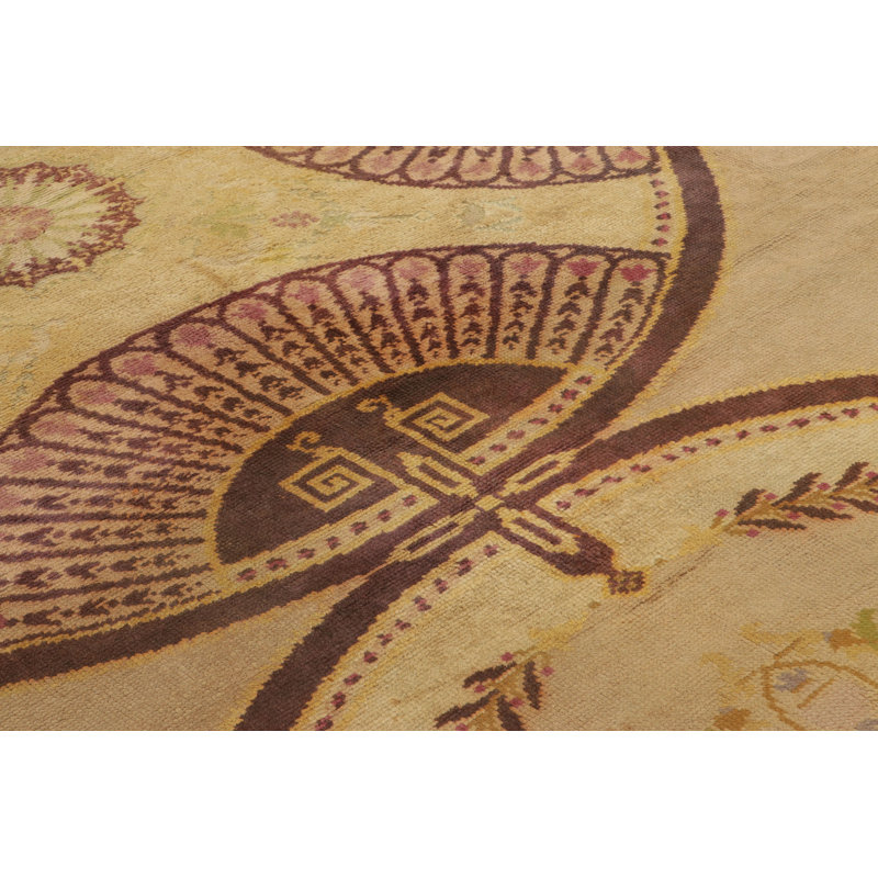 Art Deco One-of-a-Kind 14'0X14'9 Hand Knotted Area Rug