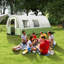 Outsunny 3 Man Camping Tent 480L x 260W x 200H cm Cream and Emerald Green