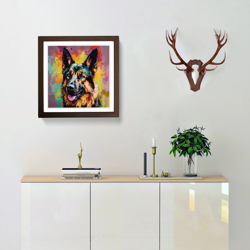 German Shepherd Expressionism No.1 - Framed Print