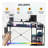 Reversible L-Shaped Corner Computer Desk with Built-In Charging Station, Black Office Workstation