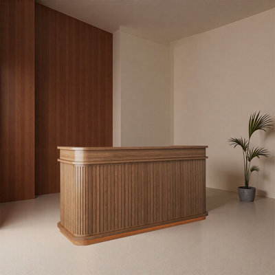 Chic Minimalist Service Desk with Built-In Cashier Counter – Versatile Functional for Offices Retail Shops and Reception Zones