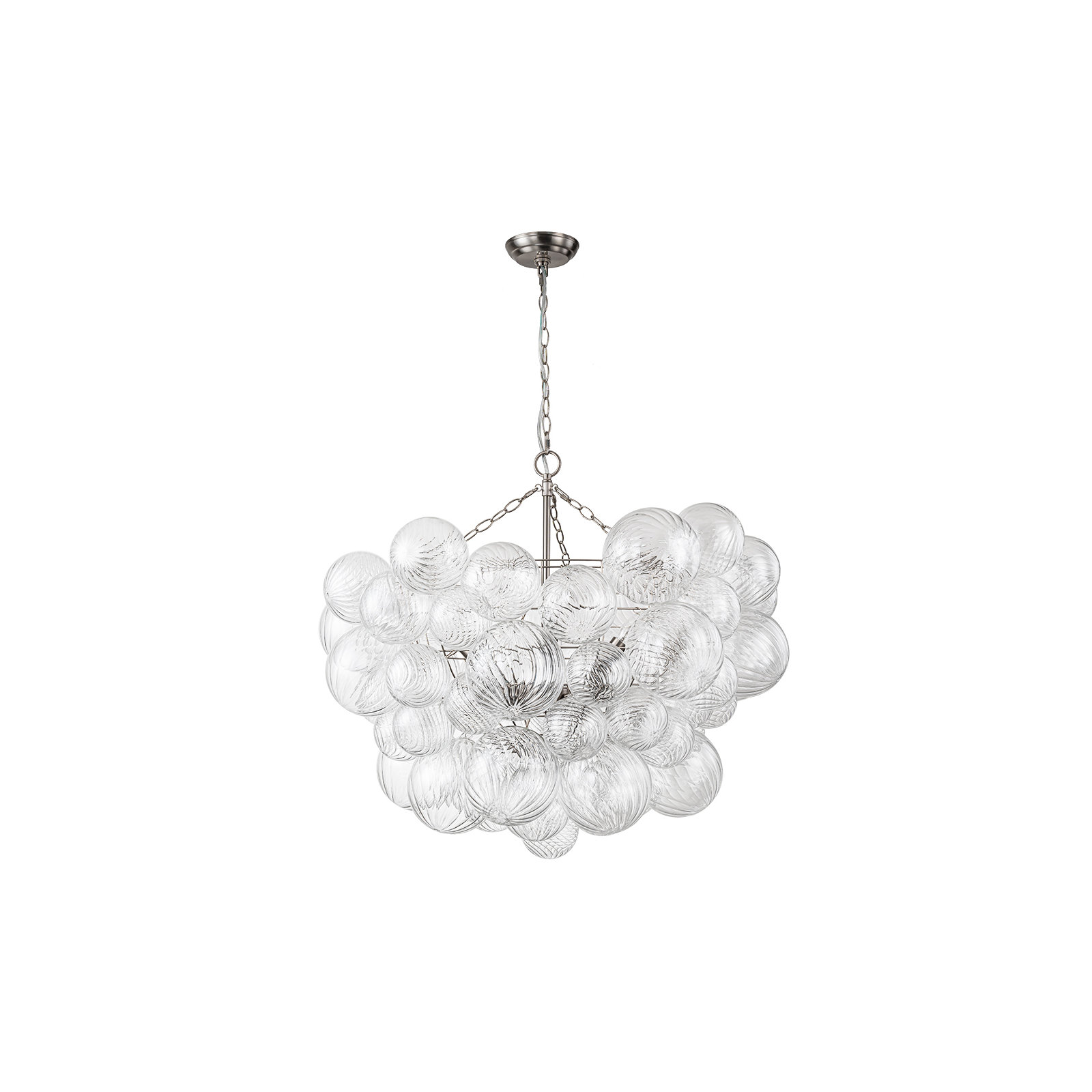 8 - Light Dimmable Chandelier, Nickel