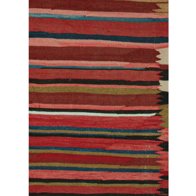 Vintage Persian Karadagh Tribal Kilim In Polychromatic Stripes By Rug & Kilim