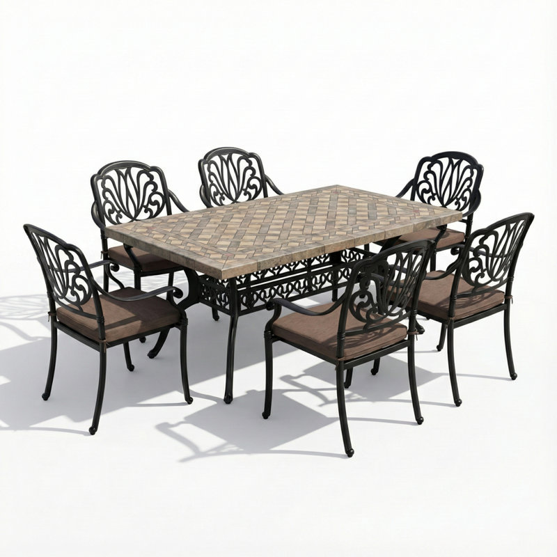6 - Person Patio Dining Set with , Cushions Included