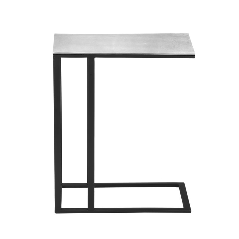 Tanu End Table, 23" H x 19" W x 11" D, Vintage Silver
