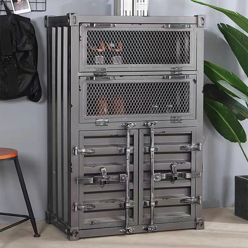 12 Pair Shoe Storage Cabinet, Gray