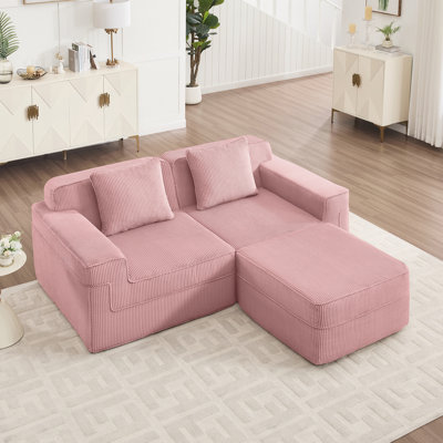 Canapé modulaire en L à 2 places