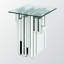 Table de bout en faux diamant et miroir Ravine