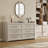 56.4"W Modern 6-Drawer Dresser-667854437