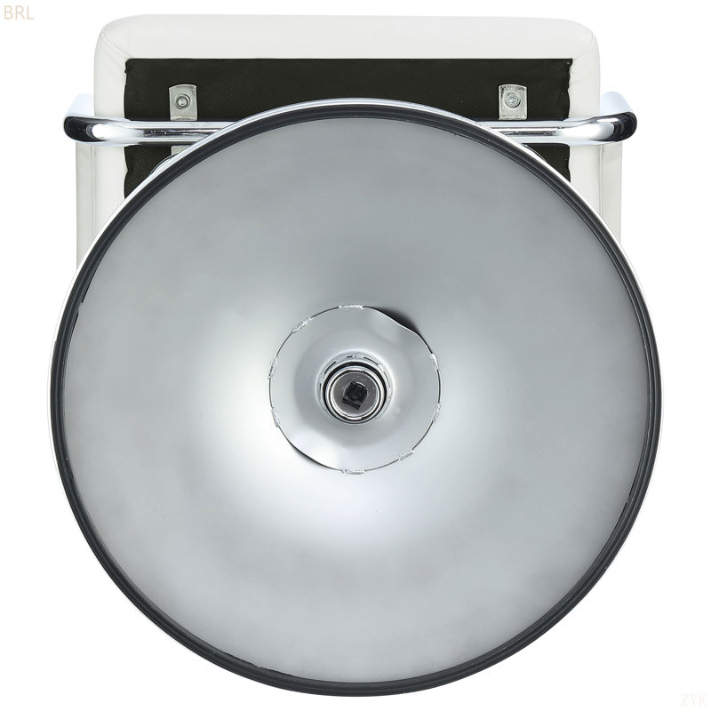 White Adjustable Height Bar Stool And Chrome