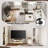 Charrisse Rosalba Modern Rolling TV Stand With Wheels Mount For 70-100 Inch Tvs,Mobile TV Stand With Two Drawers,Holds Up To 176lbs-263694495