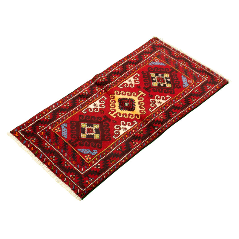 Tapis décoratif en laine noué à la main de conception unique 3 pi 3 po x 6 pi 1 po Bowersox New Age