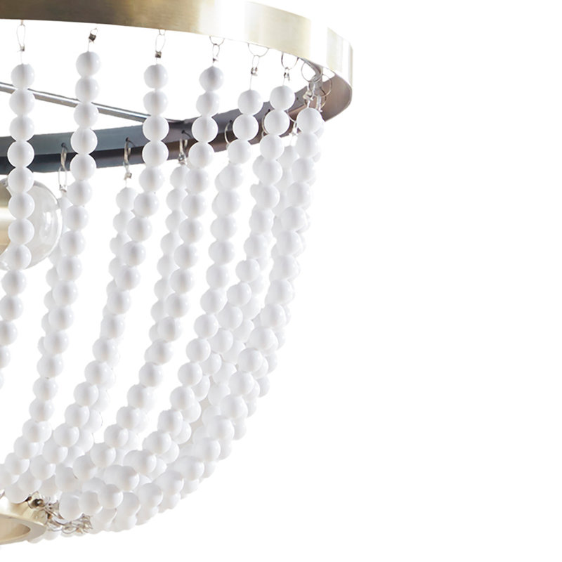 2-Light Beaded Chandelier