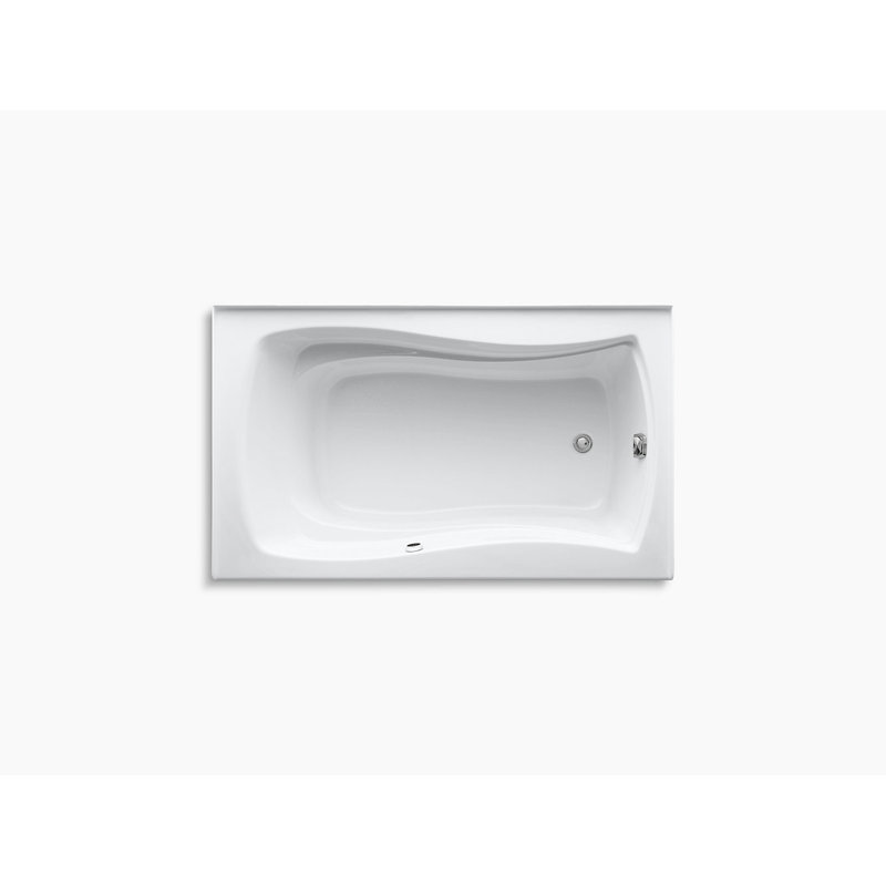 Mariposa® Alcove 60" x 36" Soaking Bathtub, White, Right