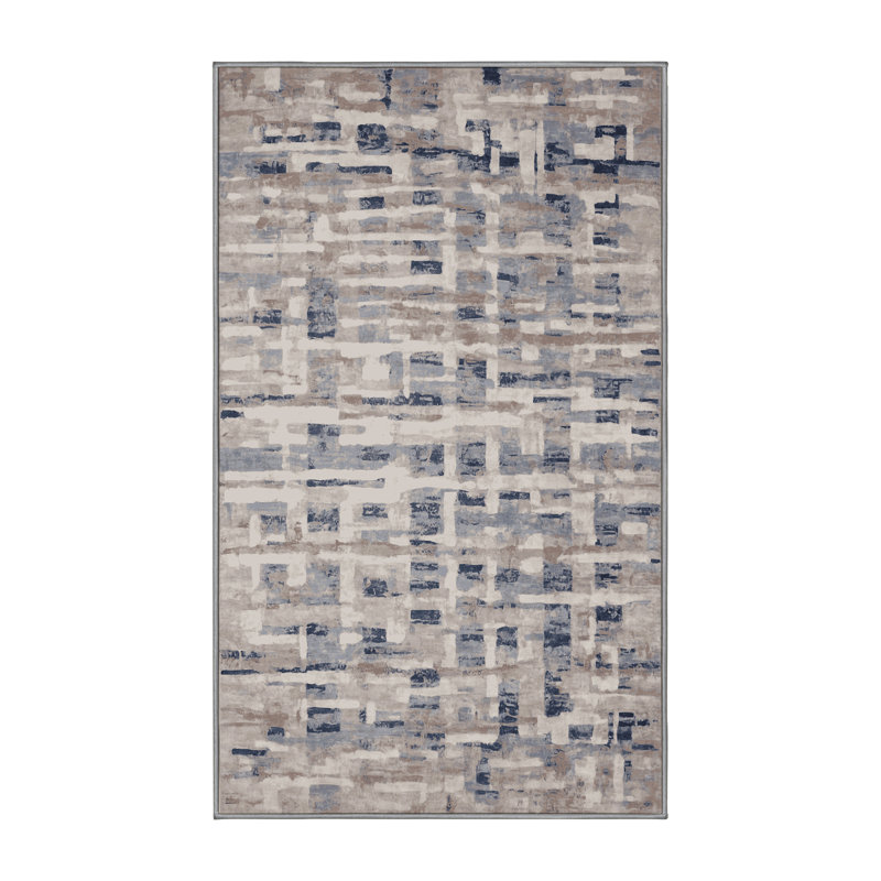 Machine Washable Gray Area Rug