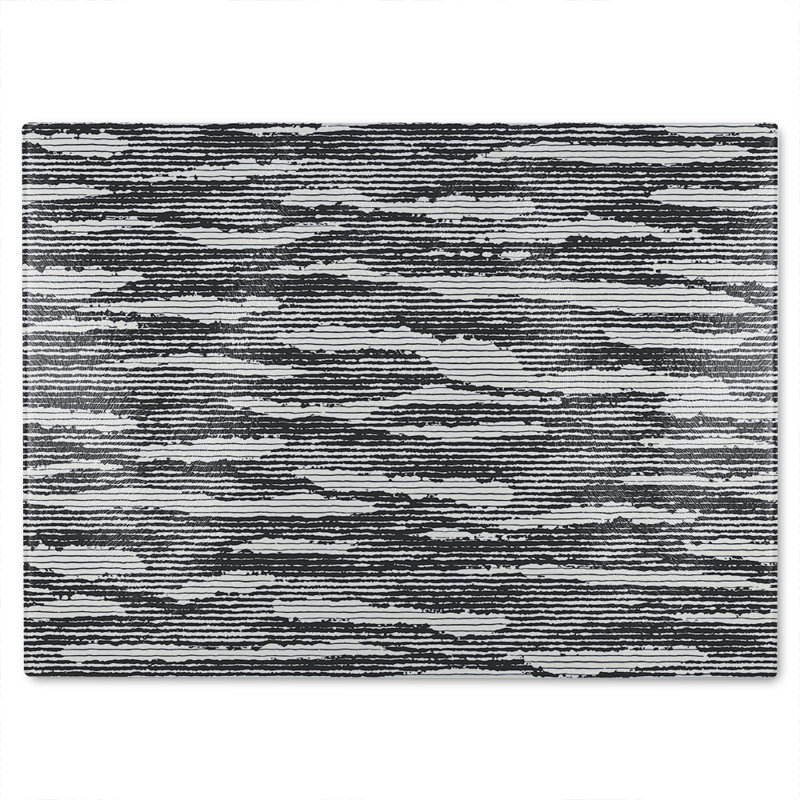 Grunged Stripes Glass Chopping Board