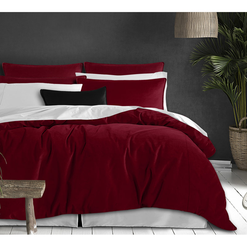 Ensemble de housse de couette Alia, Housse de couette simple + 1 taie décorative stan, Bleu marine