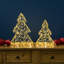 Ensemble de 2 décorations d'arbre de Noël à DEL avec fil métallique - blanc - 14 po-103688439