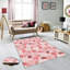 Tapis tissé élégant, 5,6 x 7,5 pieds, 100% polyester, hauteur des poils de 0,3 po | Pois antibactérien, feutre en PVC antidérapant, lavable à la machine | Impression 3D numérique, durable et facile à entretenir - parfaite pour n'importe quelle pièce-1993906343