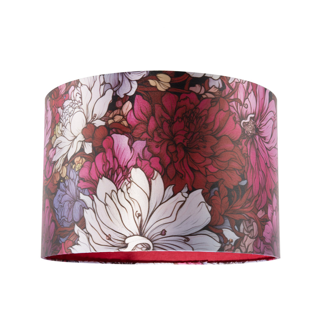 Classic Red Lilac And Chrysanthemum Japanese Style Lamp Shade By