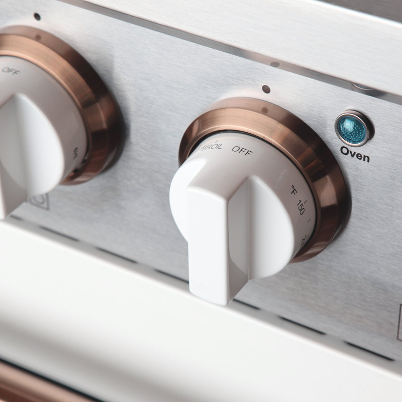 Cuisinière à gaz 36 po 5,2 pi cu, Blanc, Gaz naturel