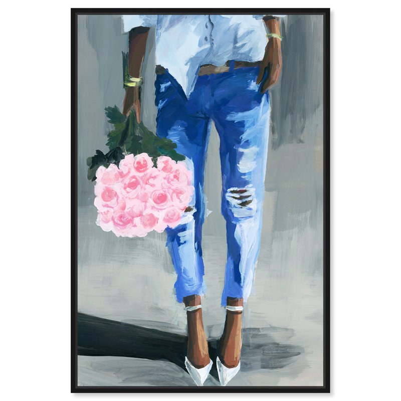 " Me And My Bouquet ", 30" H x 45" W, Black Framed