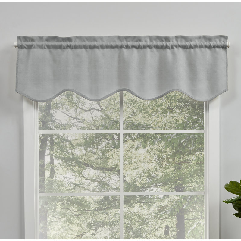 Cantonnière festonnée à passe-tringle Exclusive Home Loha, gris
