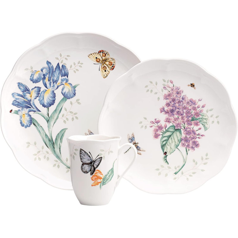Lenox Butterfly Meadow 18 Piece Dinnerware Set, Service for 6