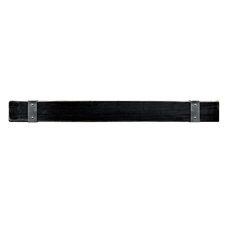 Manteau de cheminée Canyon, 72", Noir satiné