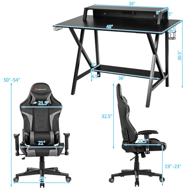 Bureau d'écriture, gris