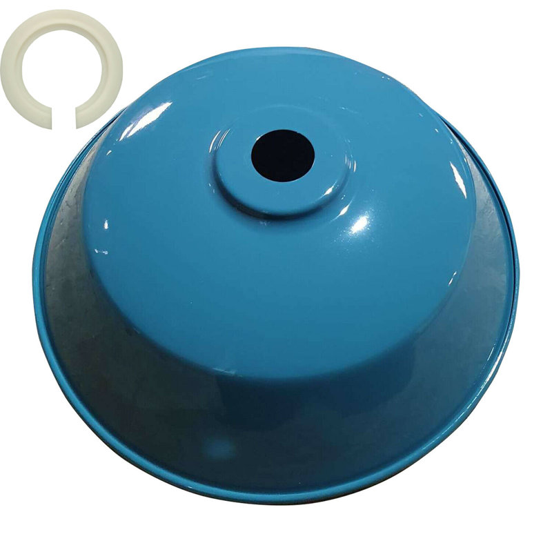 7cm H Metal Bowl Lamp Shade ( Uno ), Blue